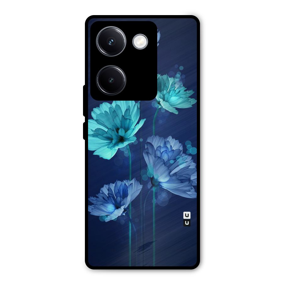 Water Flowers Metal Back Case for Vivo Y300 Plus