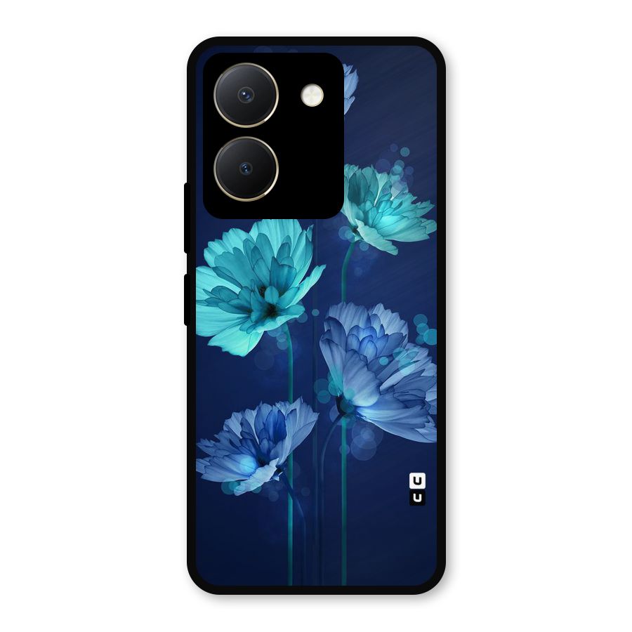 Water Flowers Metal Back Case for Vivo Y36