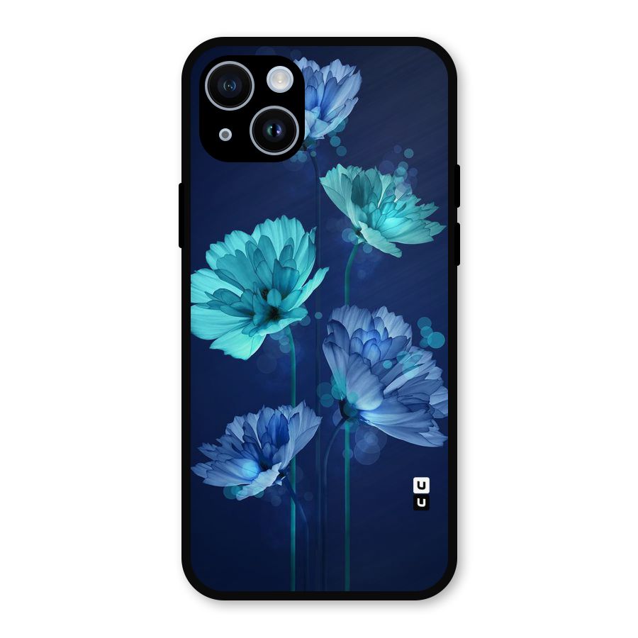 Water Flowers Metal Back Case for iPhone 14