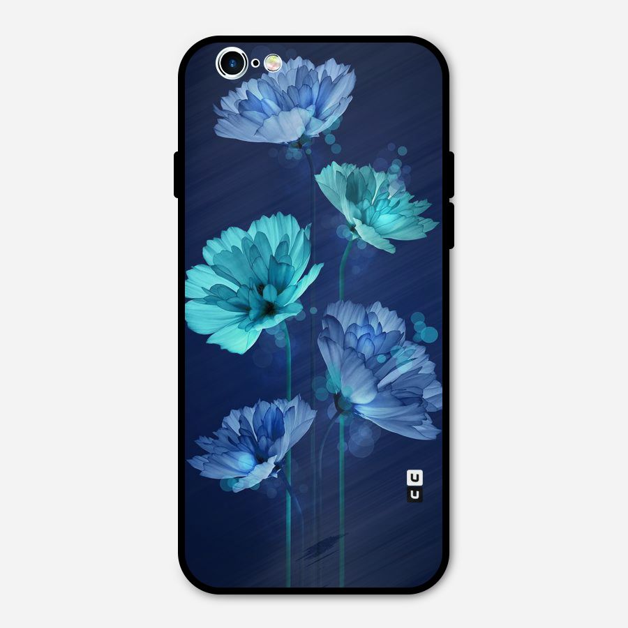 Water Flowers Metal Back Case for iPhone 6 6s