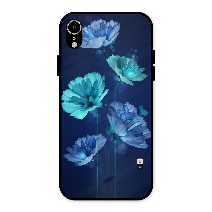 Water Flowers Metal Back Case for iPhone XR