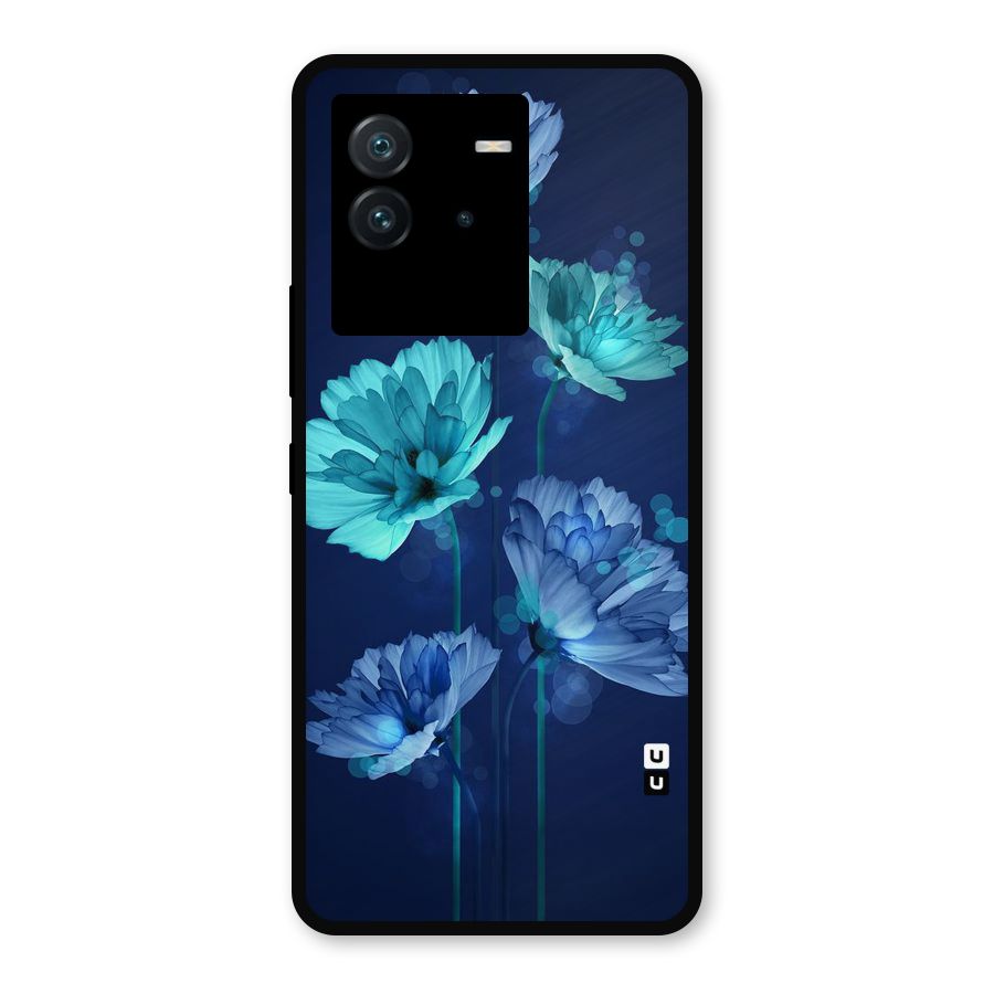 Water Flowers Metal Back Case for iQOO Neo 6 5G