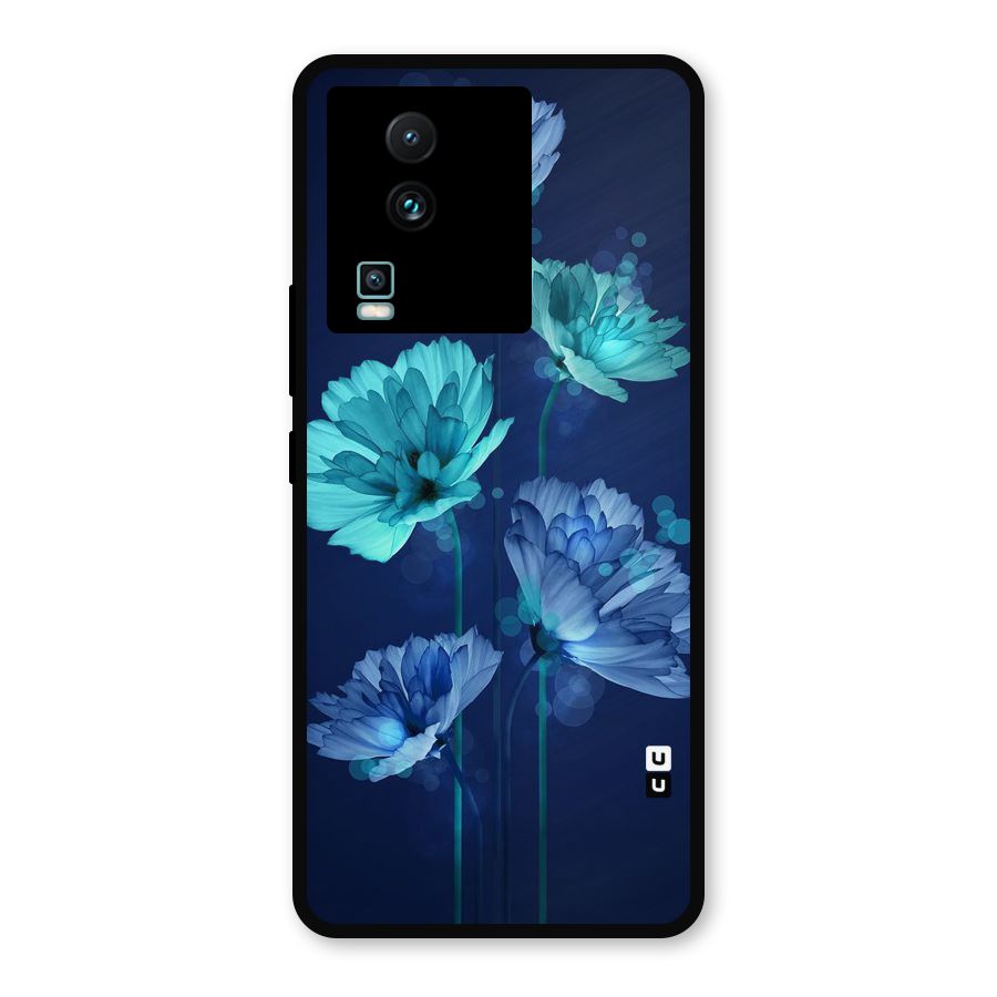 Water Flowers Metal Back Case for iQOO Neo 7 Pro