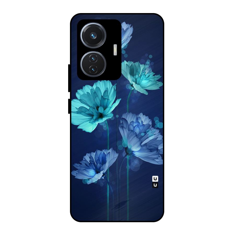 Water Flowers Metal Back Case for iQOO Z6 44W