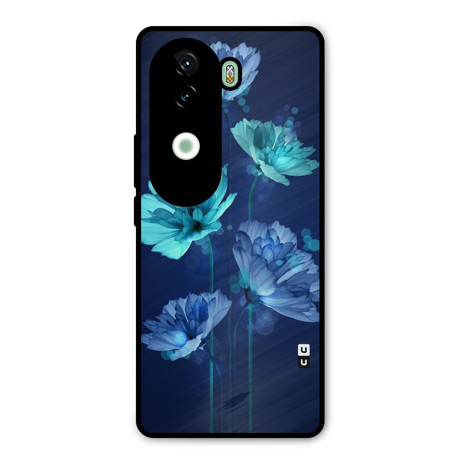 Water Flowers Metal Back Case for iQOO Z9s