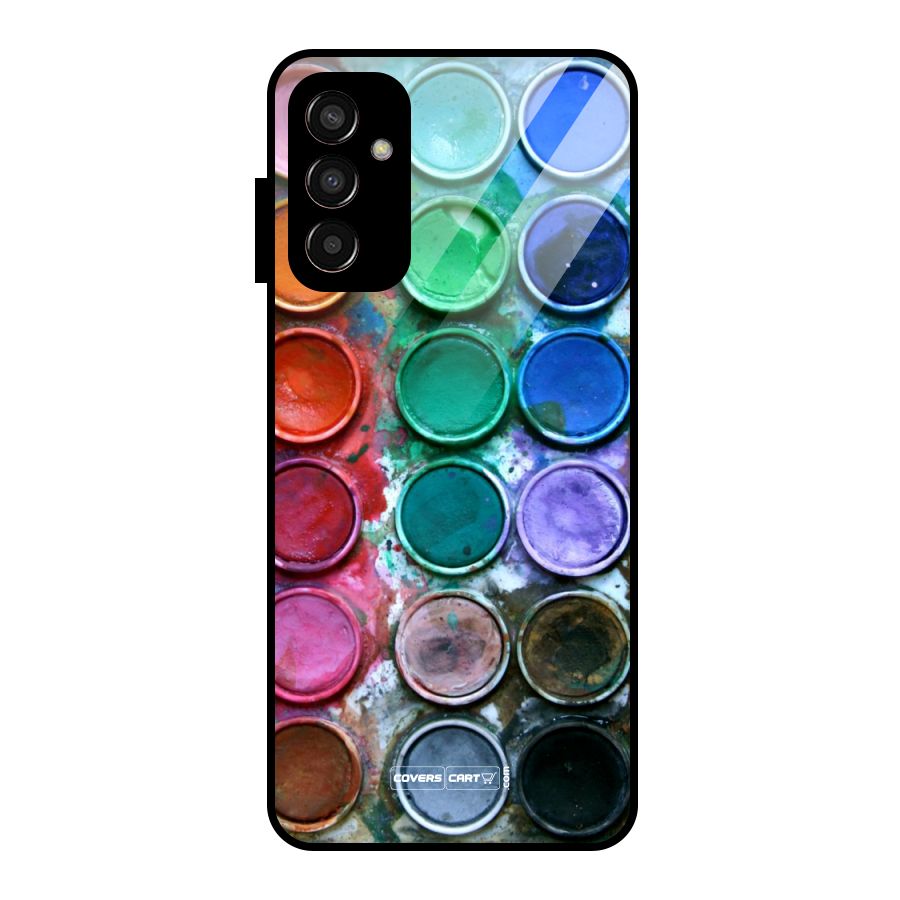 Water Paint Box Glass Back Case for Galaxy F13