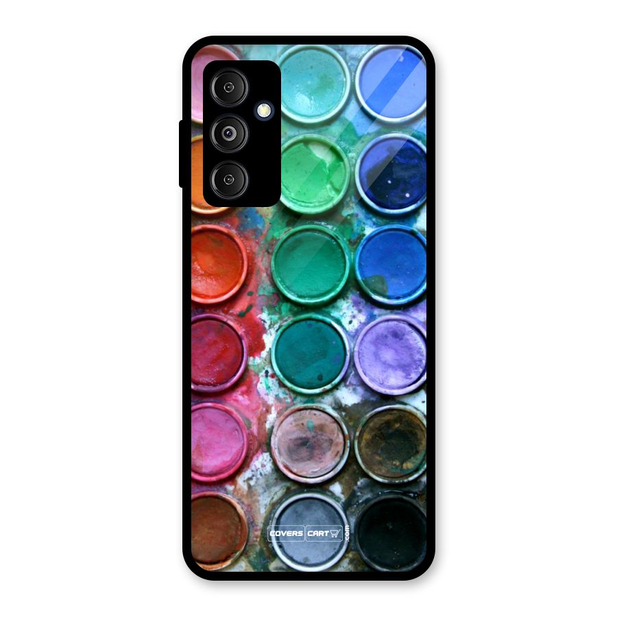 Water Paint Box Glass Back Case for Galaxy M14 5G