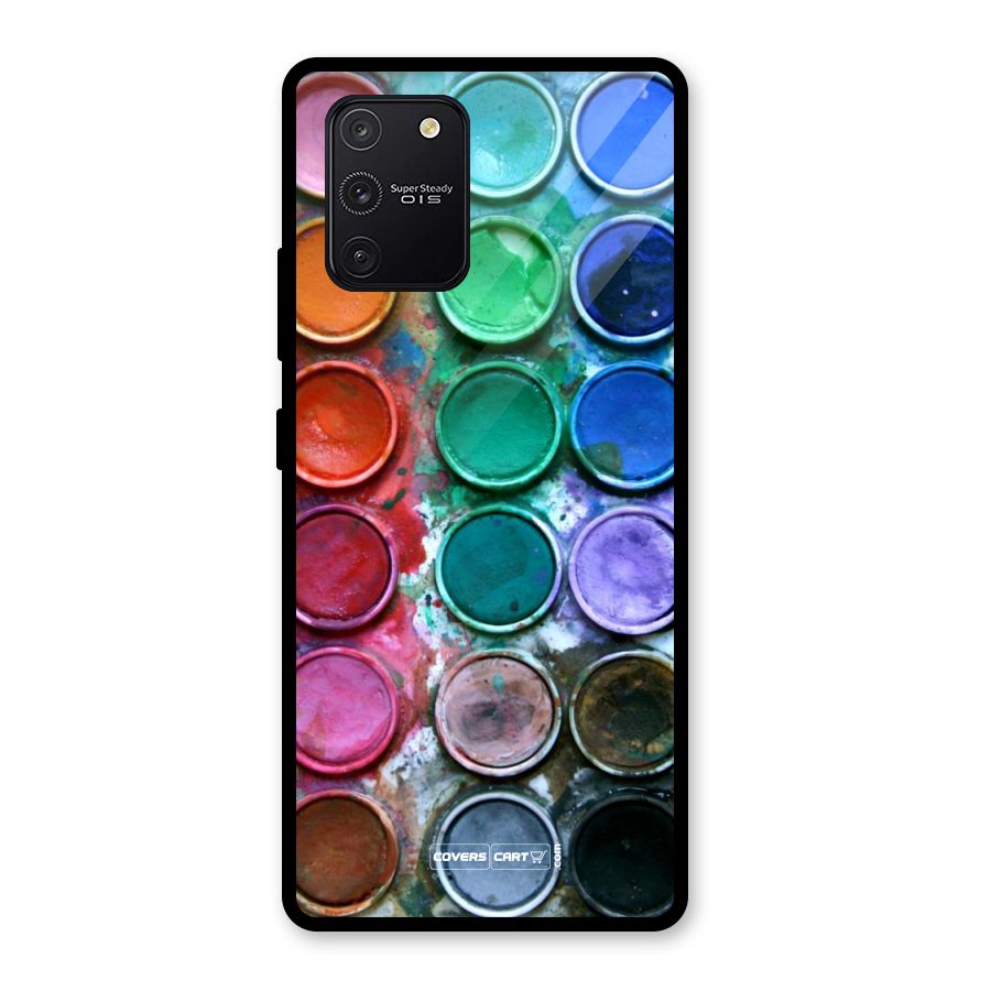 Water Paint Box Glass Back Case for Galaxy S10 Lite