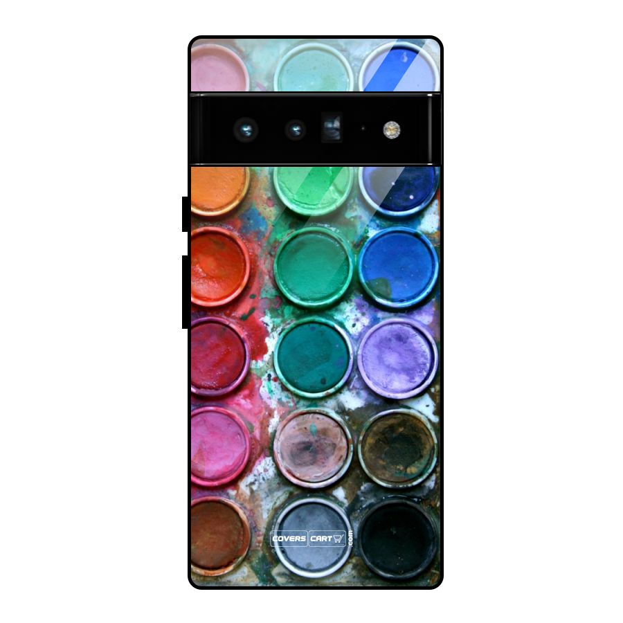 Water Paint Box Glass Back Case for Google Pixel 6 Pro