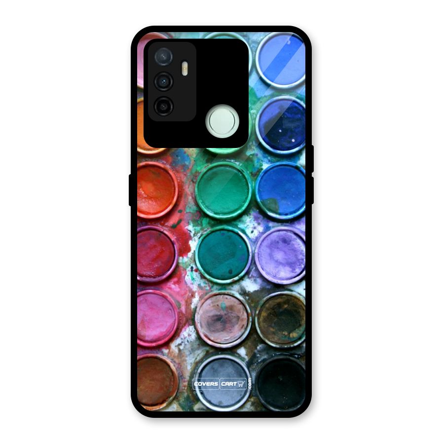 Water Paint Box Glass Back Case for Oppo A53