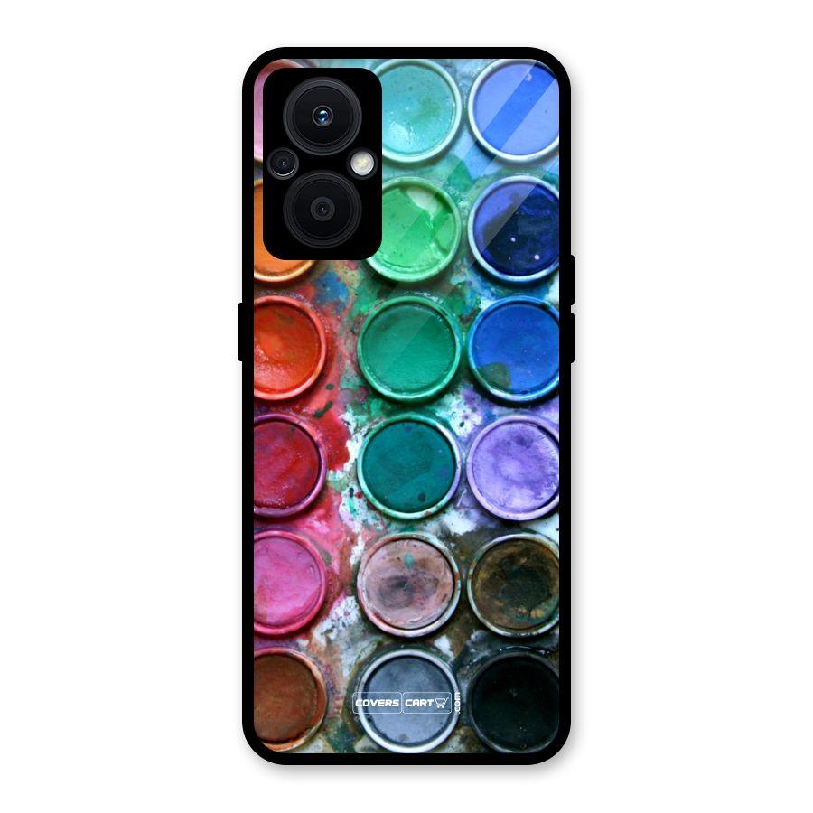 Water Paint Box Glass Back Case for Oppo F21s Pro 5G
