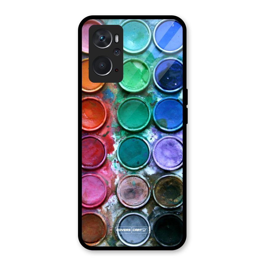 Water Paint Box Glass Back Case for Oppo K10 4G