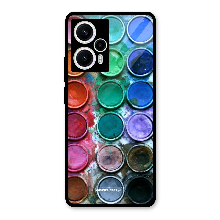 Water Paint Box Glass Back Case for Poco F5