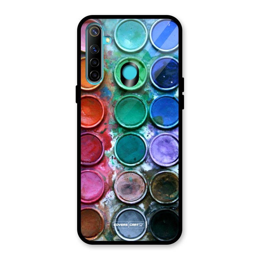 Water Paint Box Glass Back Case for Realme 5
