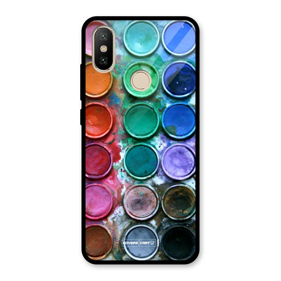 Water Paint Box Glass Back Case for Redmi A2