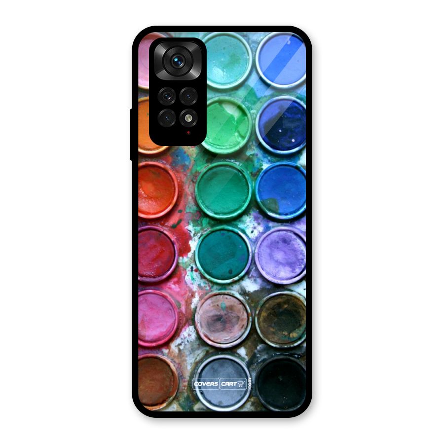 Water Paint Box Glass Back Case for Redmi Note 11S