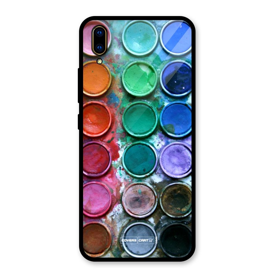Water Paint Box Glass Back Case for Vivo V11 Pro