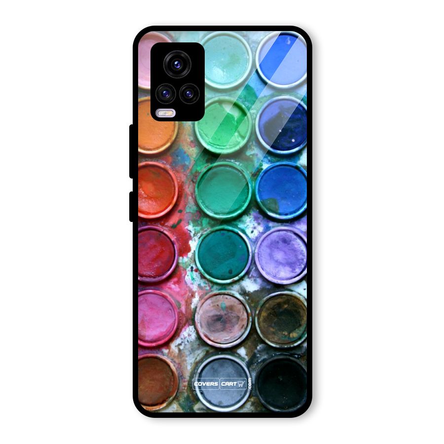 Water Paint Box Glass Back Case for Vivo V20 2021