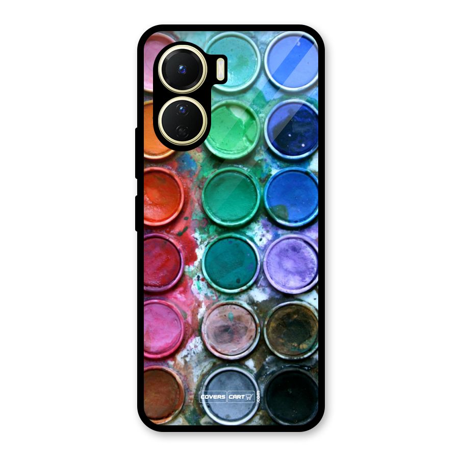 Water Paint Box Glass Back Case for Vivo Y16