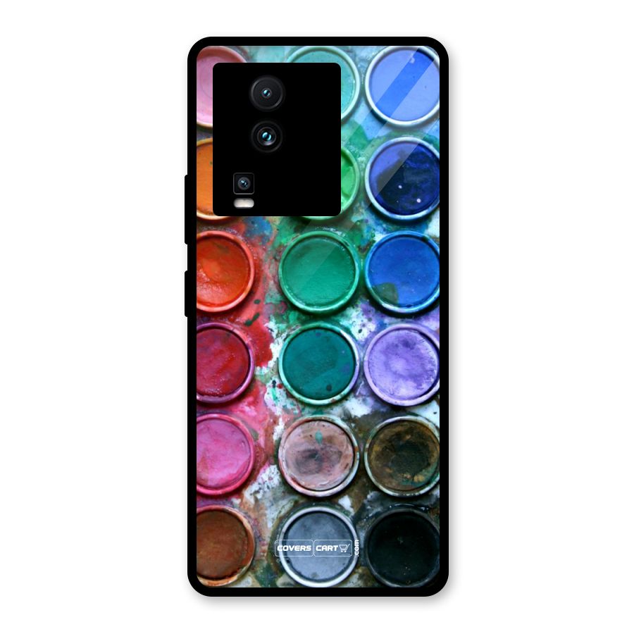 Water Paint Box Glass Back Case for Vivo iQOO Neo 7 Pro