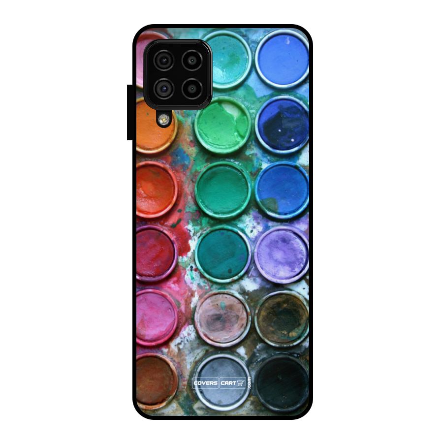 Water Paint Box Metal Back Case for Galaxy A22 4G