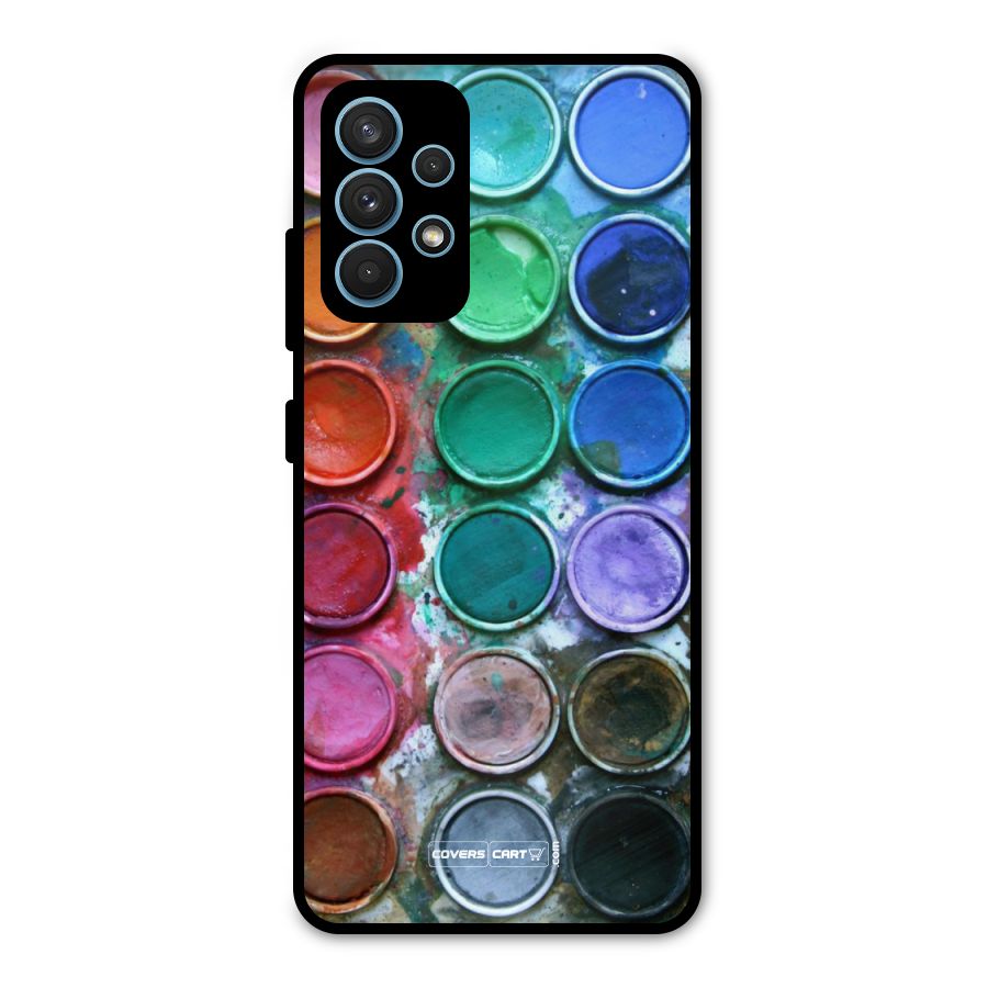 Water Paint Box Metal Back Case for Galaxy A32