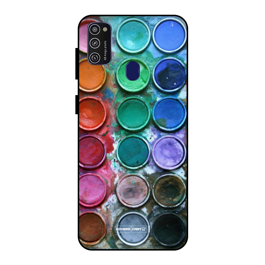 Water Paint Box Metal Back Case for Galaxy M21