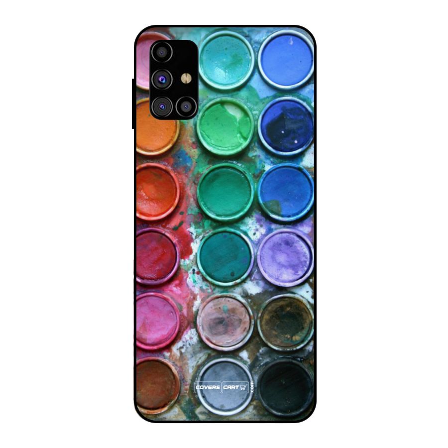 Water Paint Box Metal Back Case for Galaxy M31s