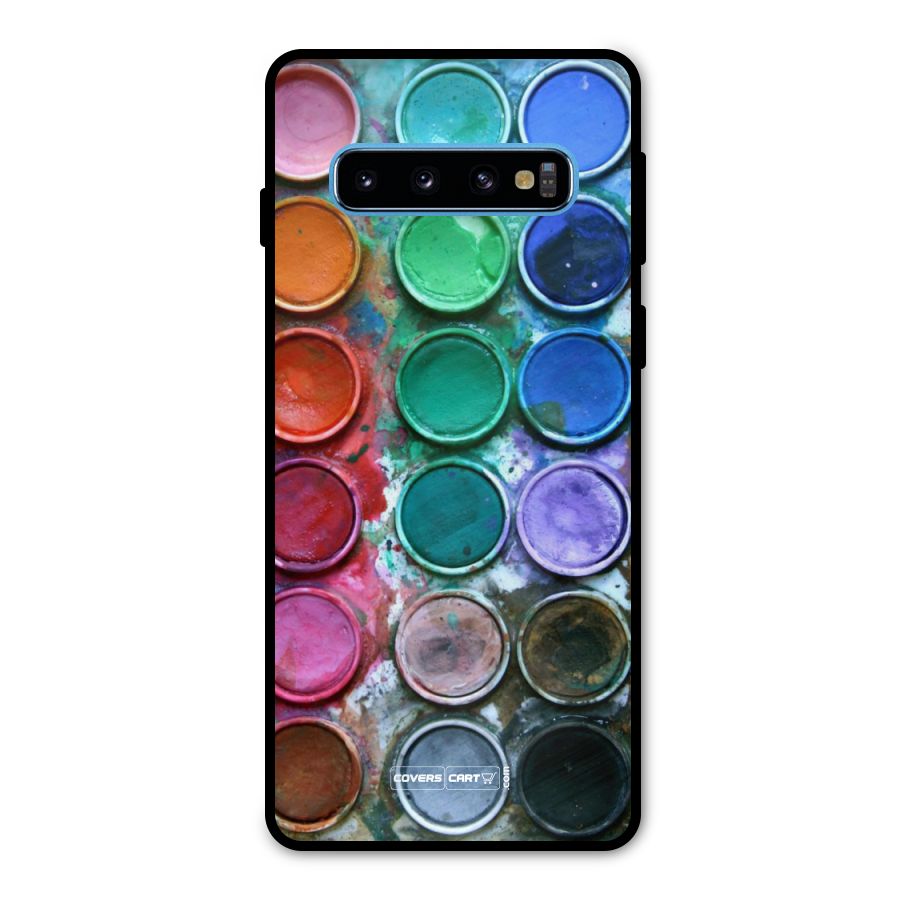 Water Paint Box Metal Back Case for Galaxy S10