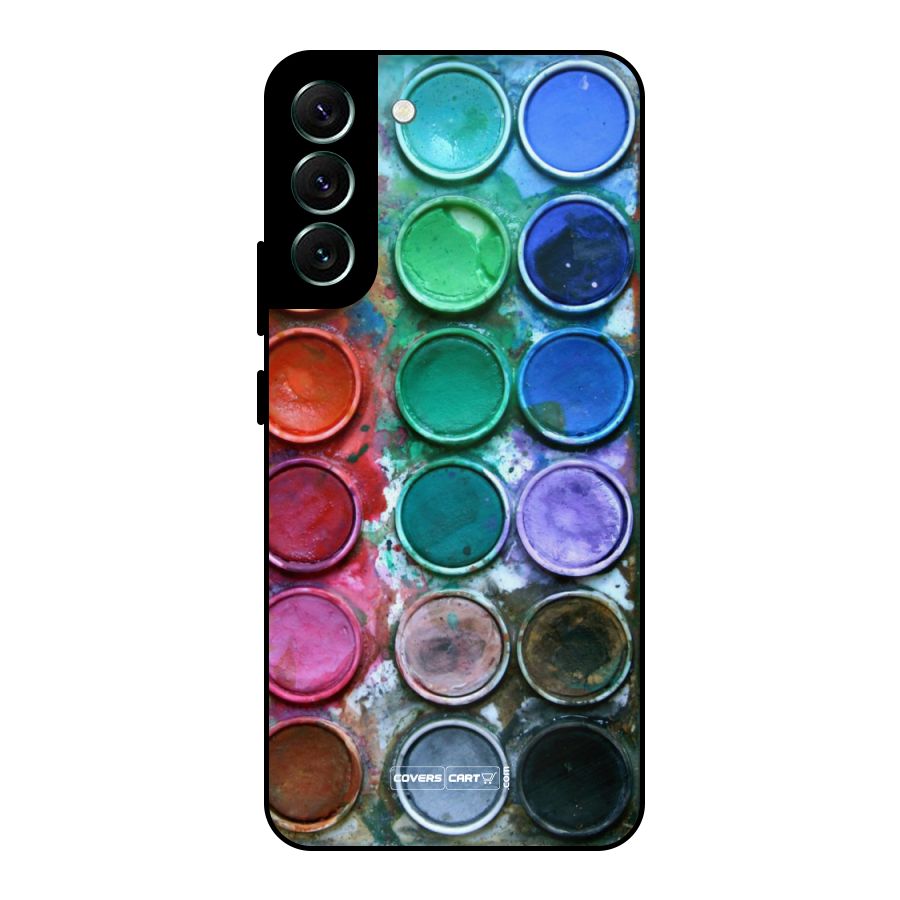 Water Paint Box Metal Back Case for Galaxy S22 Plus 5G