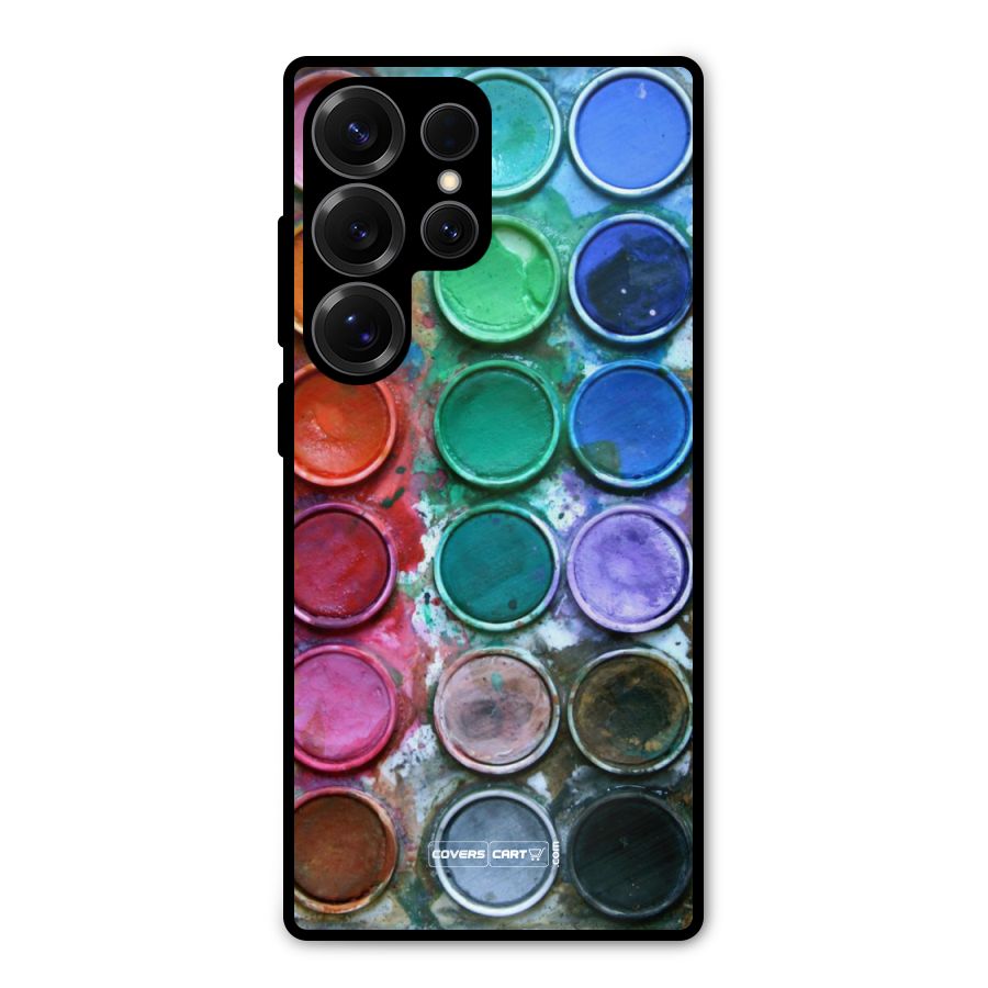 Water Paint Box Metal Back Case for Galaxy S25 Ultra