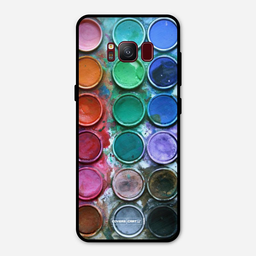 Water Paint Box Metal Back Case for Galaxy S8