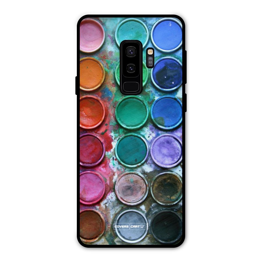 Water Paint Box Metal Back Case for Galaxy S9 Plus