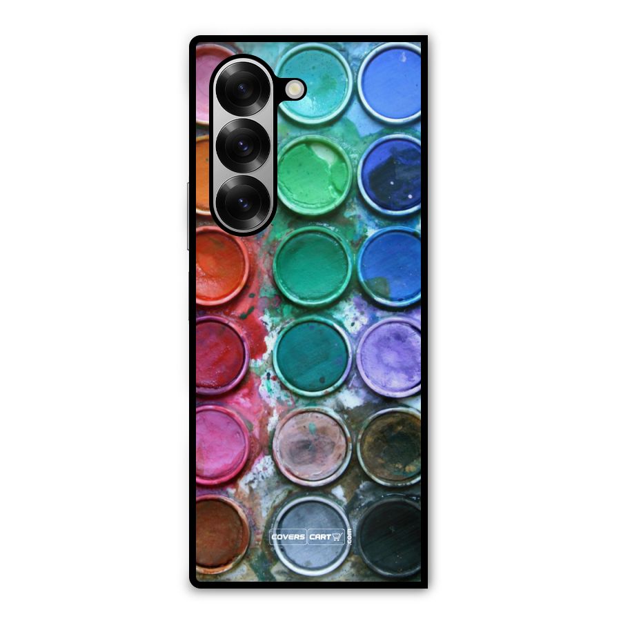 Water Paint Box Metal Back Case for Galaxy Z Fold6
