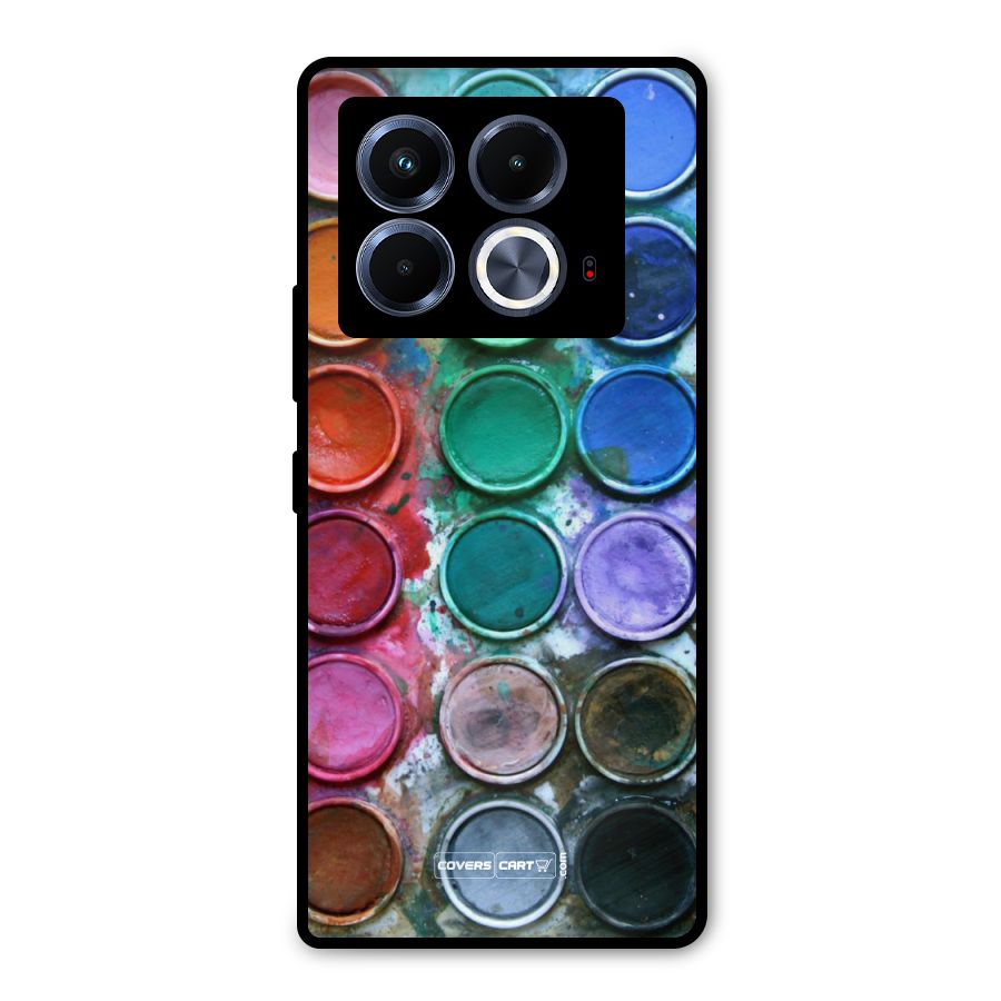 Water Paint Box Metal Back Case for Infinix Note 40 5G