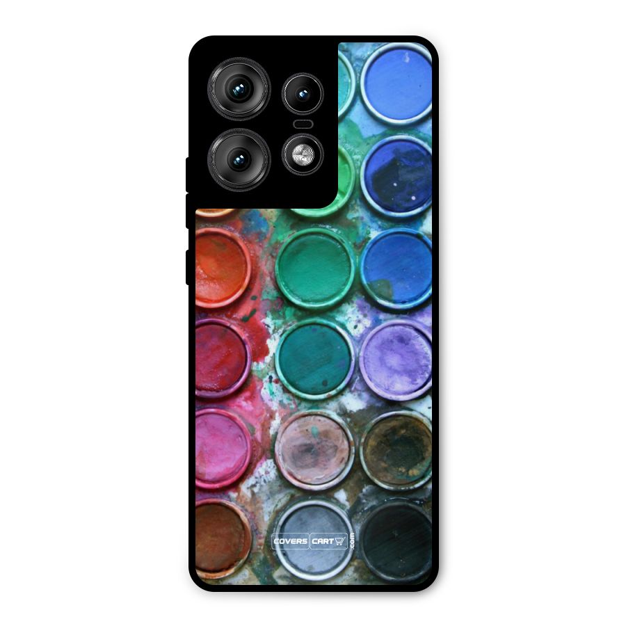 Water Paint Box Metal Back Case for Motorola Edge 50 Pro