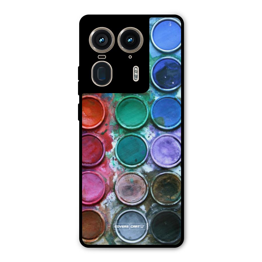 Water Paint Box Metal Back Case for Motorola Edge 50 Ultra