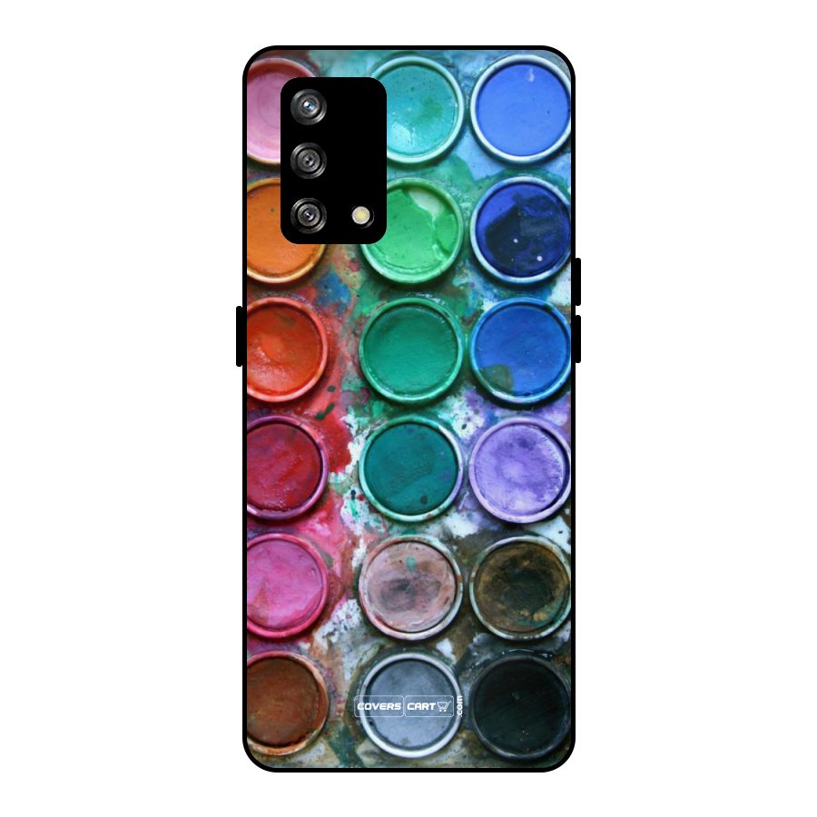 Water Paint Box Metal Back Case for Oppo F19