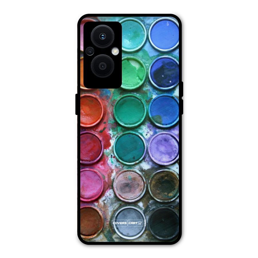 Water Paint Box Metal Back Case for Oppo F21s Pro 5G