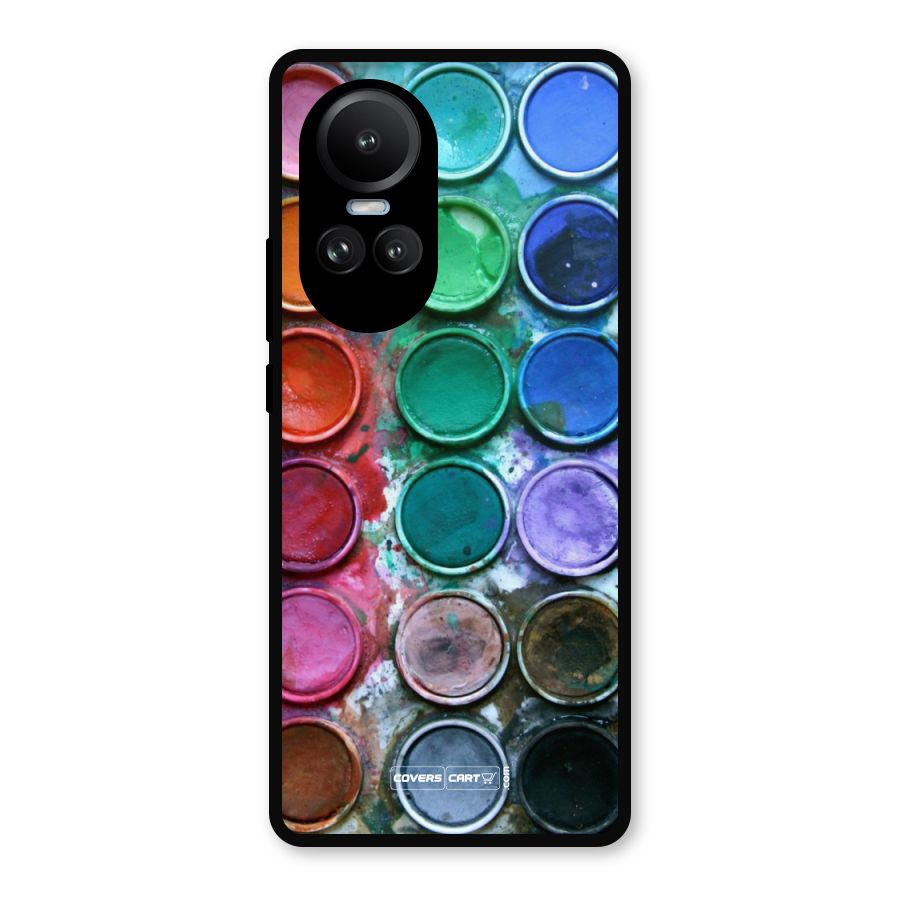 Water Paint Box Metal Back Case for Oppo Reno10