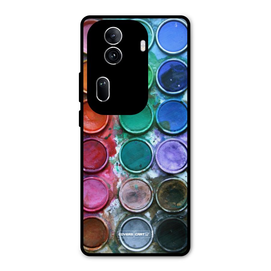 Water Paint Box Metal Back Case for Oppo Reno11 Pro 5G