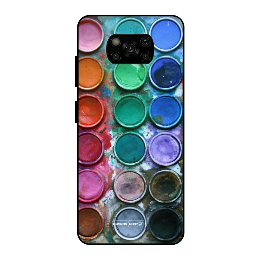 Water Paint Box Metal Back Case for Poco X3