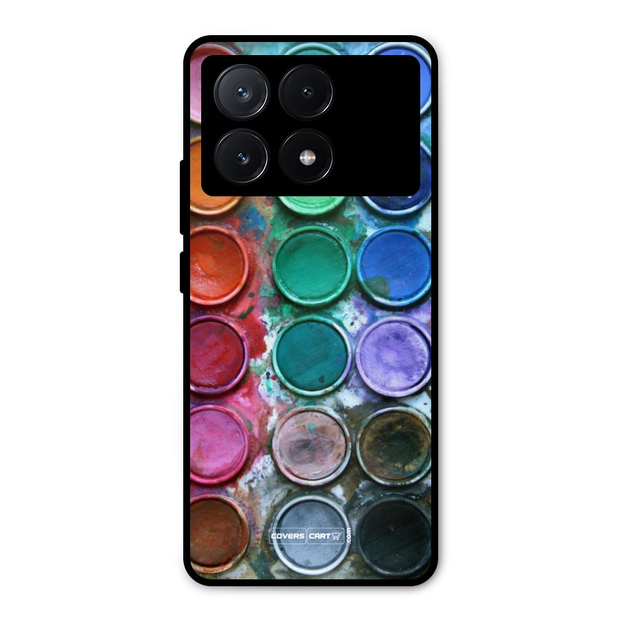 Water Paint Box Metal Back Case for Poco X6 Pro