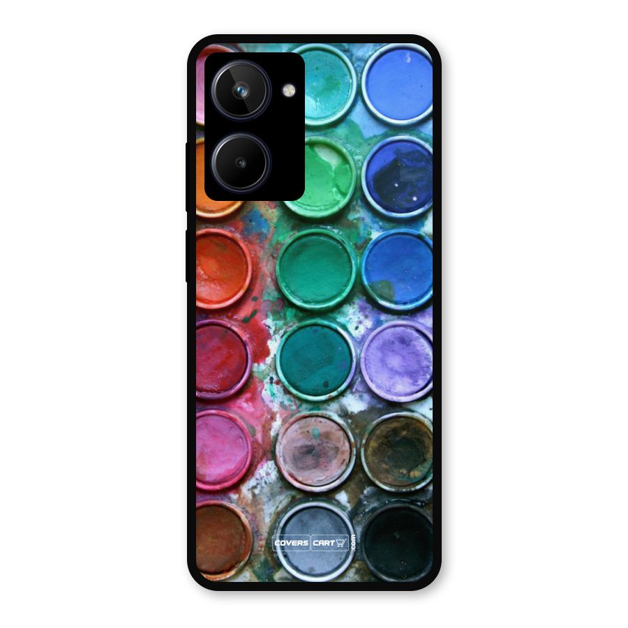 Water Paint Box Metal Back Case for Realme 10