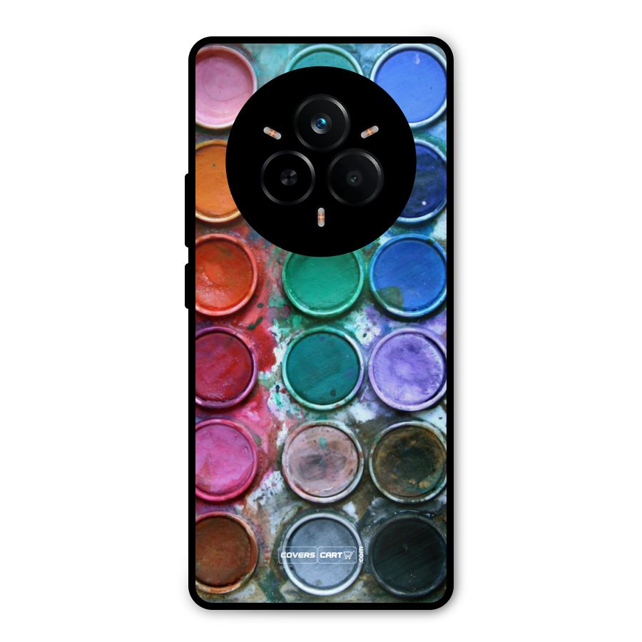 Water Paint Box Metal Back Case for Realme 14 Pro