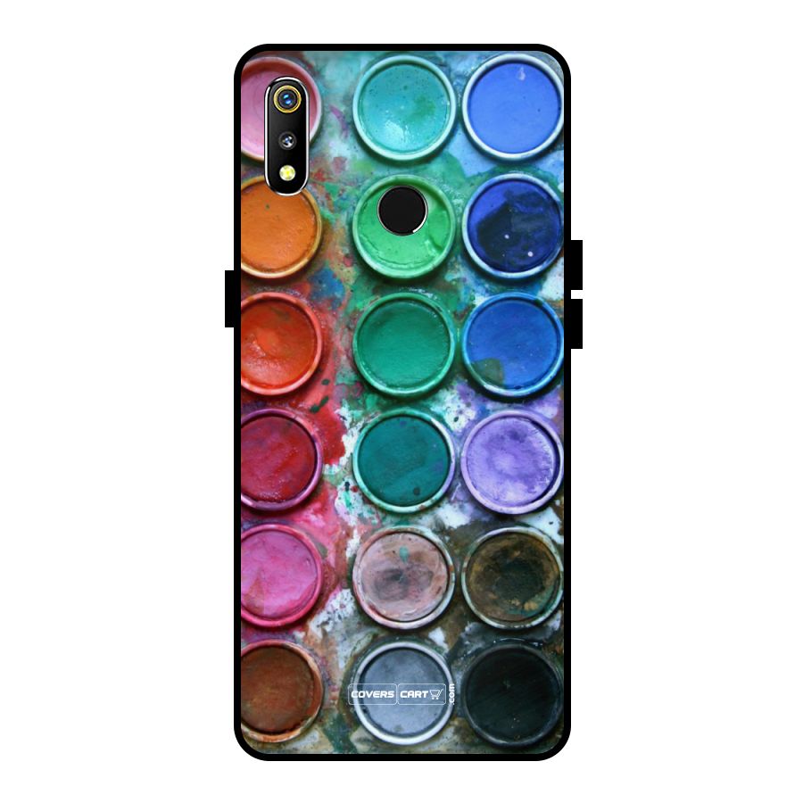 Water Paint Box Metal Back Case for Realme 3i