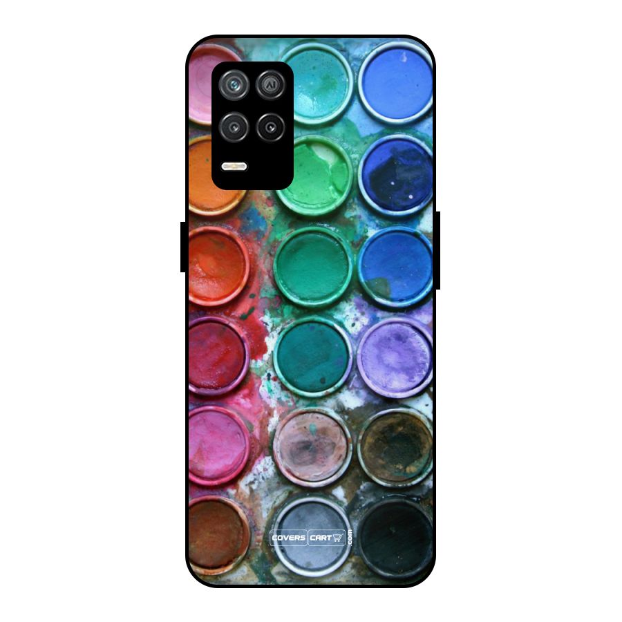 Water Paint Box Metal Back Case for Realme 8 5G