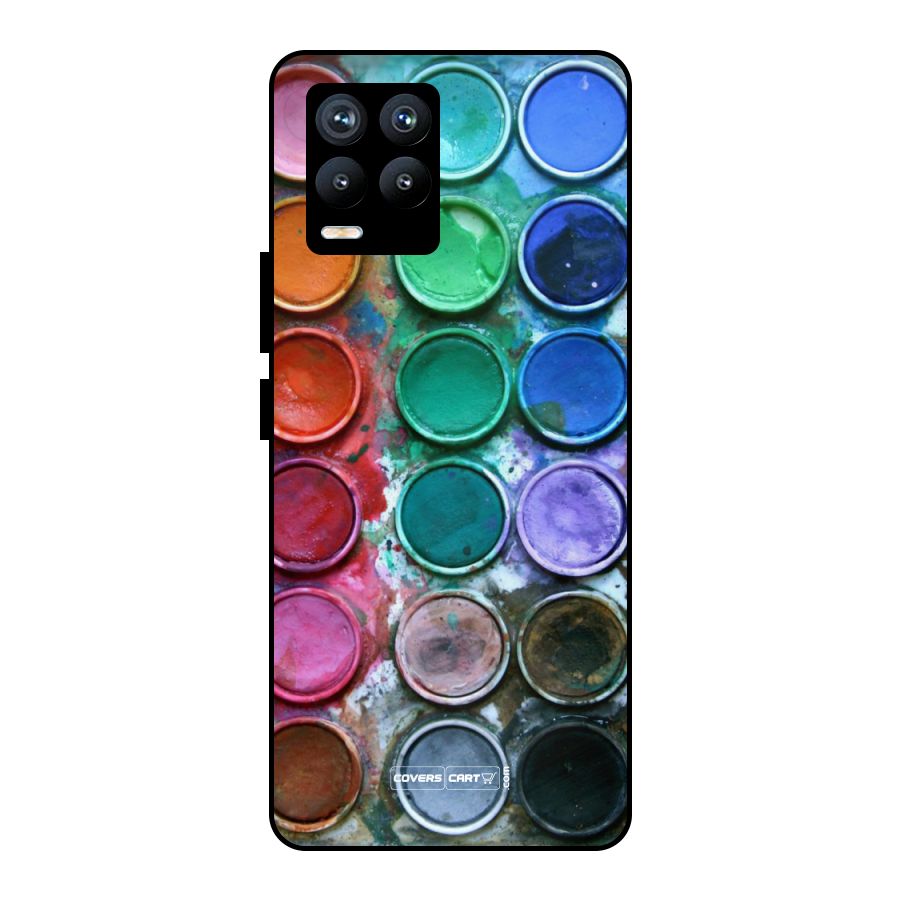 Water Paint Box Metal Back Case for Realme 8 Pro