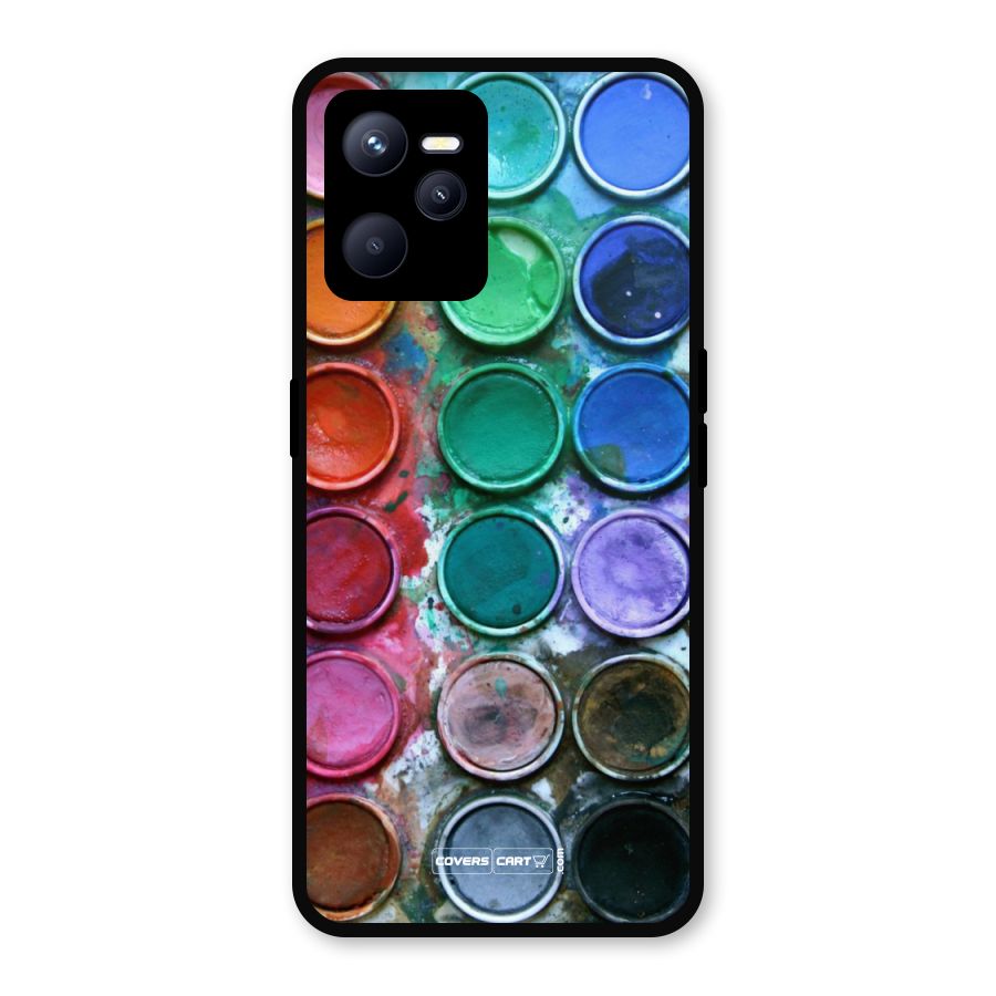 Water Paint Box Metal Back Case for Realme C35