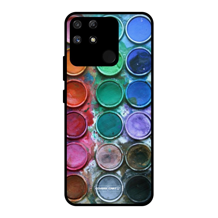 Water Paint Box Metal Back Case for Realme Narzo 50A